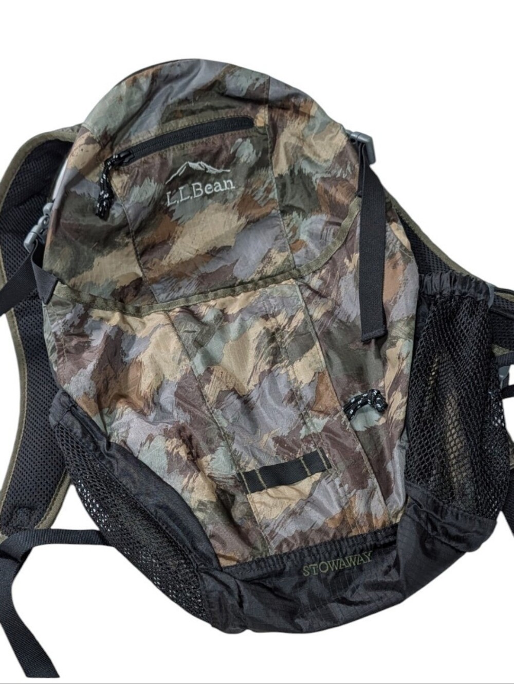 L. L. Bean, Stowaway, Camo Backpack.